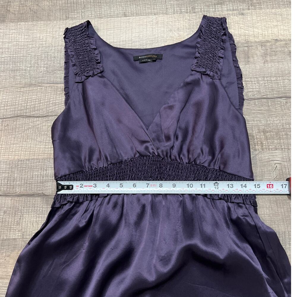BCBGMaxAzria Deep Purple Satin Tank Top - Picture 6 of 7